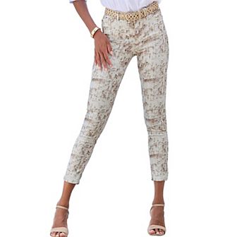 Lascana Women's Skinny Leg Cropped Pants