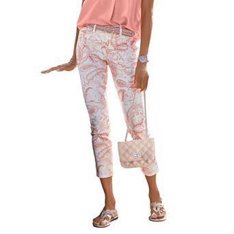 Lascana Women's Skinny Leg Cropped Pants