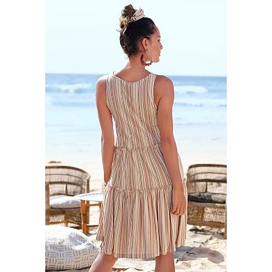 Lascana Women's Flowy Tiered Dress