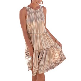 Lascana Women's Flowy Tiered Dress