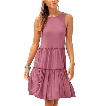 Lascana Women's Flowy Tiered Dress