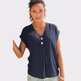 Lascana Women's Button Detail Blouse