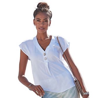 Lascana Women's Button Detail Blouse