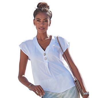 Lascana Women's Button Detail Blouse