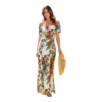 Lascana Women's Off Shoulder Maxi Dress