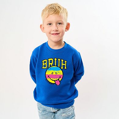 SmileyWorld Bruh Paint Drip Distressed - Toddler Graphic Sweatshirt