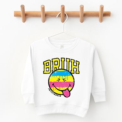 SmileyWorld Bruh Paint Drip Distressed - Toddler Graphic Sweatshirt
