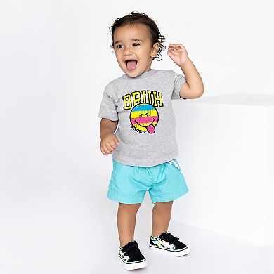 SmileyWorld Bruh Paint Drip Distressed - Toddler Short Sleeve Graphic T-Shirt