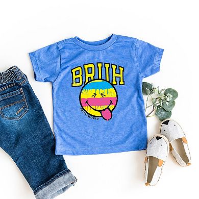 SmileyWorld Bruh Paint Drip Distressed - Toddler Short Sleeve Graphic T-Shirt