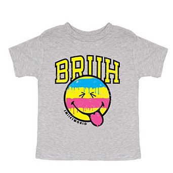 SmileyWorld Bruh Paint Drip Distressed - Toddler Short Sleeve Graphic T-Shirt