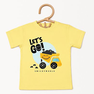 SmileyWorld Let's Go Dump Truck - Toddler Short Sleeve Graphic T-Shirt