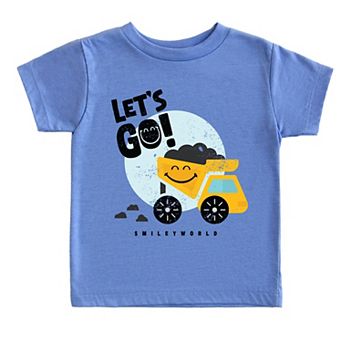 SmileyWorld Let's Go Dump Truck - Toddler Short Sleeve Graphic T-Shirt