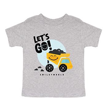 SmileyWorld Let's Go Dump Truck - Toddler Short Sleeve Graphic T-Shirt
