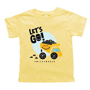 SmileyWorld Let's Go Dump Truck - Toddler Short Sleeve Graphic T-Shirt