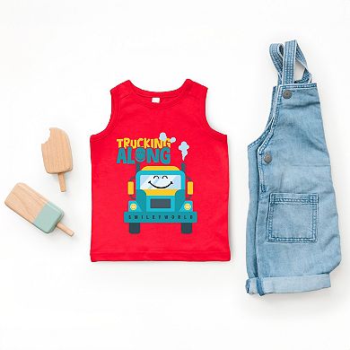SmileyWorld Trucking Along - Toddler Graphic Tank