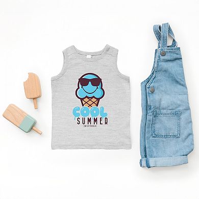 SmileyWorld Cool Summer Ice Cream Blue - Toddler Graphic Tank
