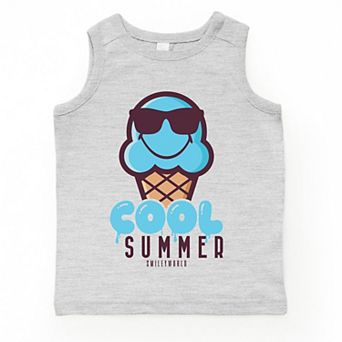 SmileyWorld Cool Summer Ice Cream Blue - Toddler Graphic Tank