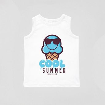 SmileyWorld Cool Summer Ice Cream Blue - Toddler Graphic Tank
