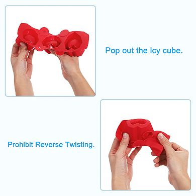 2Pcs Silicone Shot Glass Ice Mould, 3-Cavity Square Shaped Ice Tray for Freezer