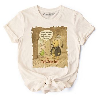 Edgar Allan Winnie-the-Pooh T-Shirt, 1926 A.A. Milne Vintage Halloween Mystery Tale Tee