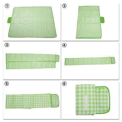 Waterproof Beach Blanket, Lightweight Picnic Mat with Handle 59.06"x78.74"