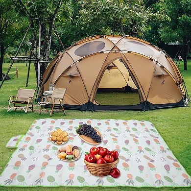 Waterproof Beach Blanket, Lightweight Picnic Mat with Handle 78.74"x78.74"