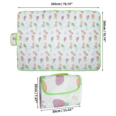 Waterproof Beach Blanket, Lightweight Picnic Mat with Handle 78.74"x78.74"