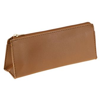Pencil Pen Case, Faux Leather Pencil Pouch, Portable Zipper Pencil Case 7.87"x1.97"x3.15"
