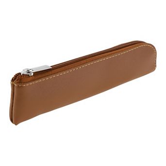 Pencil Pen Case, Pencil Holder, Faux Leather Pencil Pouch, Portable Zipper Pencil Case 7.87"x1.57"