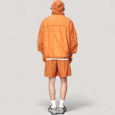 Men's Hooded Zip-Up Sun Protection Jacket with Lightweight Design and Relaxed Fit