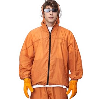 Men's Hooded Zip-Up Sun Protection Jacket with Lightweight Design and Relaxed Fit