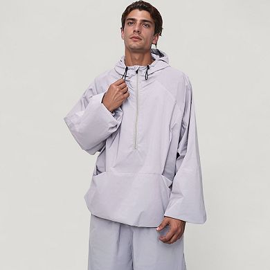 Men's Lightweight Hooded Sun Protection Pullover with Half Zip and Relaxed Fit