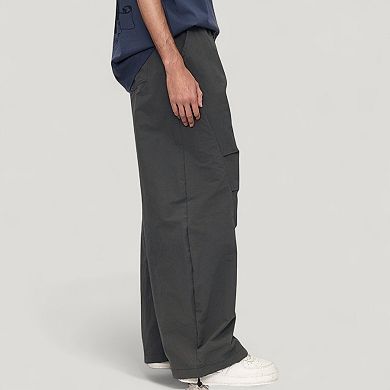 Men's Wide Leg Relaxed Fit Drawstring Waist Casual Sweatpants