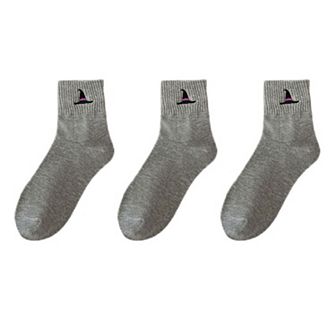 Women's 3-Pack Crew Socks with Ribbed Cuffs in Festive Halloween Design