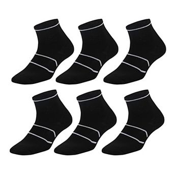 Men's 6 pk Athletic Ankle Socks with Accents