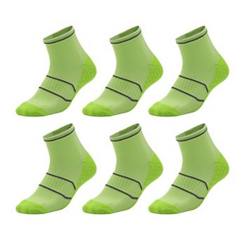 Men's 6 pk Athletic Ankle Socks with Accents