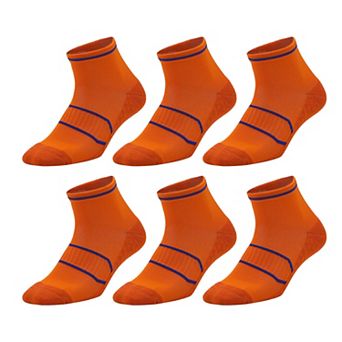 Men's 6 pk Athletic Ankle Socks with Accents