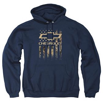 Big & Tall Chevrolet Camo Flag Graphic Pullover Hoodie