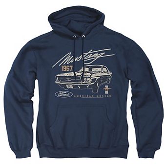 Big & Tall American Muscle Mustang Graphic Pullover Hoodie