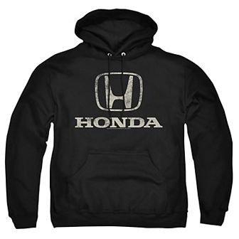 Big & Tall Honda Distressed Stacked Logo Graphic Pullover Hoodie