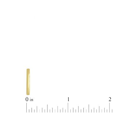 Jewelry Nation 14k Gold over Sterling Silver 2mm High Polish Band