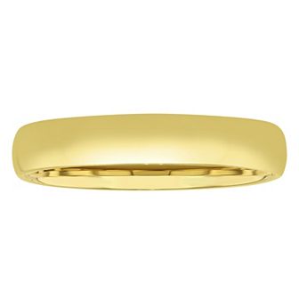 Jewelry Nation 14k Gold over Sterling Silver 4mm High Polish Band