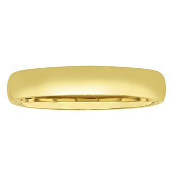 Jewelry Nation 14k Gold over Sterling Silver 4mm High Polish Band