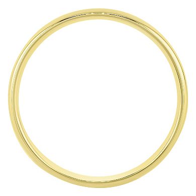 Jewelry Nation 14k Gold over Sterling Silver 4mm High Polish Band