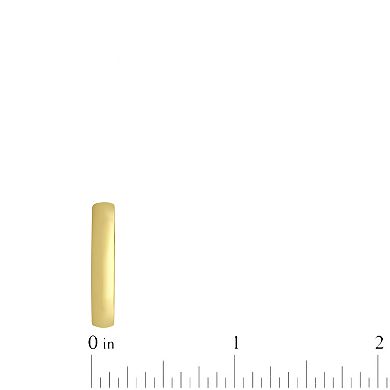Jewelry Nation 14k Gold over Sterling Silver 4mm High Polish Band