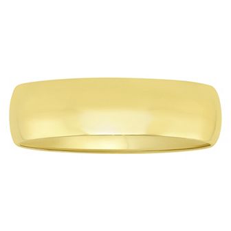 Jewelry Nation 14k Gold over Sterling Silver 6mm High Polish Band
