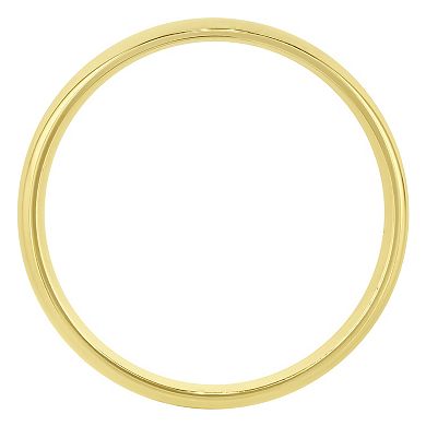 Jewelry Nation 14k Gold over Sterling Silver 6mm High Polish Band