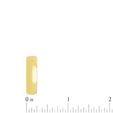 Jewelry Nation 14k Gold over Sterling Silver 6mm High Polish Band