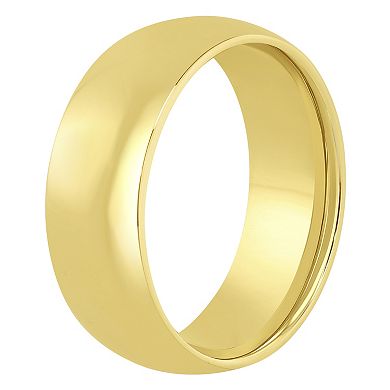 Men's Jewelry Nation 14k Gold over Sterling Silver 8 mm High Polish Band