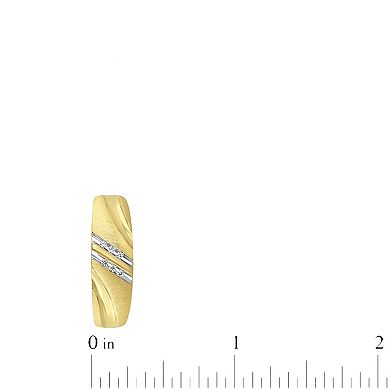 Men's Jewelry Nation 14k Gold over Sterling Silver Diamond Accent Statement Ring